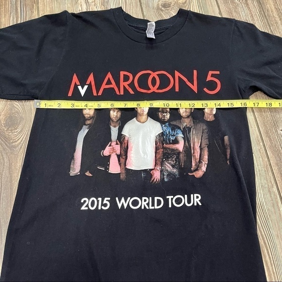 MAROON 5 2015 World Tour Shirt Small Black - Picture 5 of 8